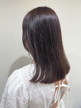 ブカブク(BUKA BUKU) セミロングレイヤー　艶ブラウン