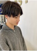 マッシュ×グレージュ