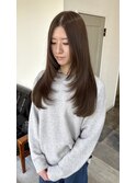 ロング　レイヤー　×　アッシュベージュ