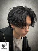 フェザーパーマ風スタイリング