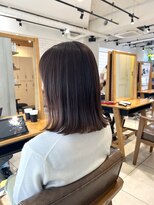 #丸型#ホワイトグレージュ#ミニウルフ#チェリーブラウンa47