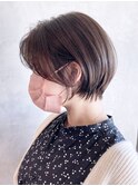 ショートボブグレージュオリーブベージュ_ba359143