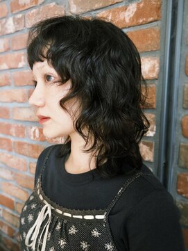 ボコカ(bococa) 【macana指名】レイヤーウルフパーマミディアムボブ登戸