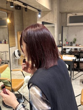 ラボヌールヘアーパルフェ 大宮西口店(La Bonheur hair parfait) 暖色カラー/カシスピンク/ブリーチなしダブルカラー