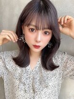 プラチナ(PLATINA) 薄め前髪ベージュレイヤーカットハッシュカットサイドバング