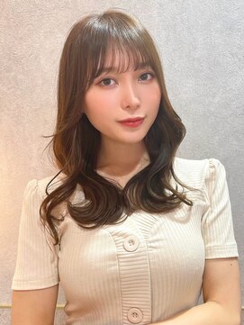 シー バイ ロンド 新宿(Sea by Lond) マロンベージュ/シースルーバング/顔まわりカット