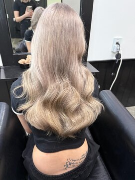 リゲル(rigel) ミルクティーベージュエクステ×グラマラスウェーブ