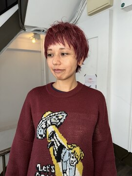 ボウ(BOW) 【BOW HAIR】ベリーショート×レッド