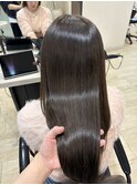 透明感グレージュ白髪ぼかし