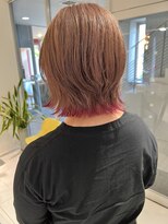 ステラ ヘア デザイン サロン(STELLA hair design salon)&nbsp;ショートウルフ　ベージュと裾カラーピンク　【杉若】