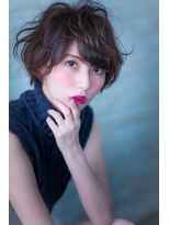 エルデ ナインズ ヘアー スタンド 川口店(elde 9's HAIR STAND)&nbsp;ミニウルフテラコッタデジタルパーマくすみブルー