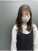 シースルーバング アッシュカラー
