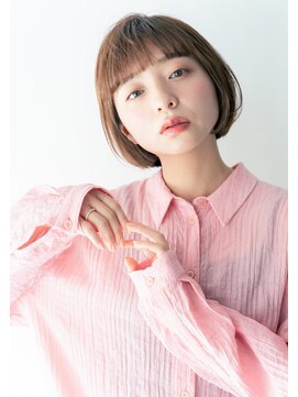 シェル 立川(shell) 大人可愛いパッツン丸みボブ☆20代/30代/40代/50代