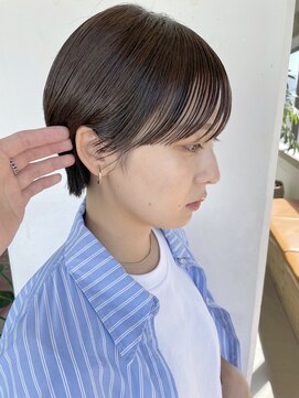 ソーコ 渋谷(SOCO) マッシュショートカット大人ショートボブ黒髪ショートカット