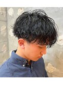 メンズマッシュパーマ波巻きツイストスパイラルパーマ札幌大通