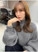韓国風ヘア 顔まわりレイヤー 韓国くびれ巻き  大人美人ヘア