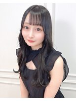 ランド 原宿表参道(LAND)&nbsp;ショコラアッシュ/ヘルシースタイル/ふんわりカール/前髪カット