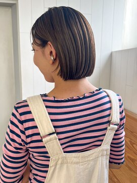 アイティーバイアルバム 藤沢店(IT by ALBUM) ルーツグラデーション_斜めバンググレージュカラー_ba460251