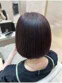 ぷっつりボブ×バイオレットブラウン