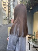 ミルキーベージュ/髪質改善トリートメント/透け感カラー/艶髪