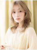 ホワイトブロンドデジタルパーマロングウルフY北浦和20代30代