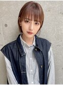 ショートレイヤー×ピンクブラウン