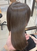 ・ミディアムヘアオリーブアッシュ×髪質改善
