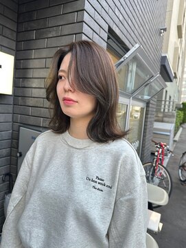 テンション(tension) オリーブブラウンベージュレイヤーカット札幌大通バスセンター