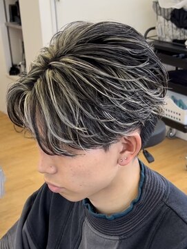 ビカム 名駅(become) 【フェザーパーマ】メンズ毛流れ