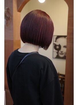 チャプター 問屋町(chapter) 髪質改善パツっとボブミニボブワインレッドケアカラー岡山