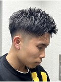 ピンパーマ/ベリーショート/アップバング