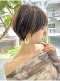 小顔ショート×顔まわりカット