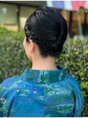 ショートヘア 浴衣アレンジ まとめ髪