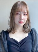 うる艶髪ワンカール小顔カットデザインカラーくせ毛風カール
