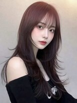 ロッソ 大橋店(Rosso) 暗めブラウンの外流しレイヤー【大橋】