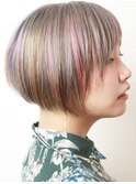 ユニコーンカラーのショートボブ【RENJISHI KICHIJOJI】