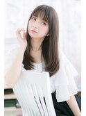 大人かわいい重めスタイルグレイアッシュうる艶髪b1