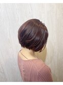 ピンクブラウン×ショートボブ【TELAHAIR】