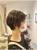 ナチュラル縮毛矯正ショートボブ