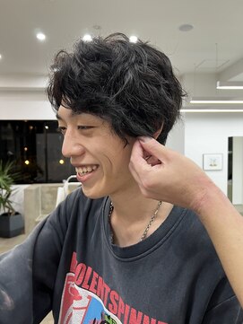 ハイブ 金沢(Hive) メンズパーマメンズマッシュツーブロックニュアンスパーマ