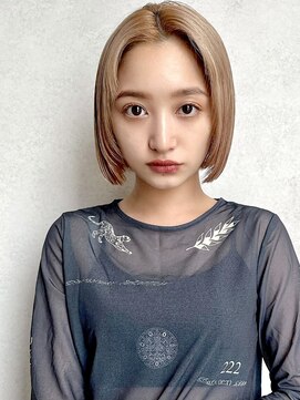 カナン 銀座(CANAAN) 切りっぱなし金髪ボブ こなれハイトーン ミニボブ