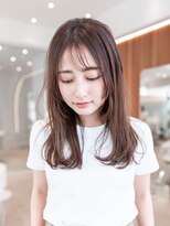 ハバナ 渋谷(HAVANA)&nbsp;20代30代大人可愛い斜めバンググレージュカラー/レイヤーカット