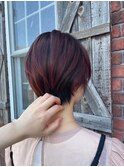 ベリーピンク*小顔丸みショート
