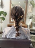 お呼ばれヘア編みおろし