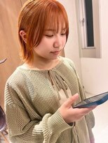ラミエ バイ メルト 吉祥寺(lamie by melt)&nbsp;*滝田*オレンジベージュ切りっぱなしボブ似合わせカット小顔人気