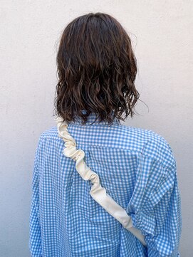 フェンヘアーアイス 中目黒(Fen.hair ici) 前髪艶感結べるボブふんわり丸みカールデジタルパーマ大人美人