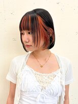 ジルスタジオ(JILL STUDIO) JILL STUDIO インナーカラー/オレンジ/ショートボブ