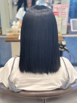 ヘアー＆メイク ルナルナ 明和店　HAIR＆MAKE LUNA LUNA ブルーブラック