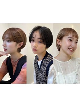 カットで小顔魅せに!ごまかしが利かないショートだからこそ磨き上げた技術が光る☆