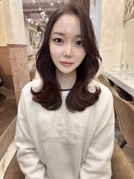 ロンドローズ 名古屋(Lond damaskRose) ブリーチ 学割 オリーブベージュ レイヤーカット リタッチ56＊